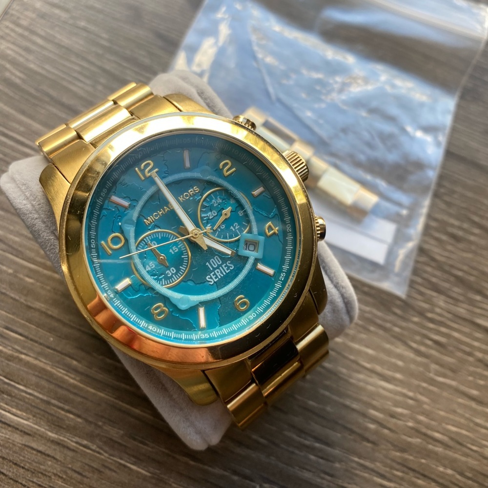 Michael Kors 100 Series “Watch Hunger Stop” limited edition world map watch